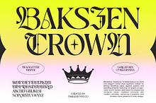 Bakszen Crown Blackletter Display