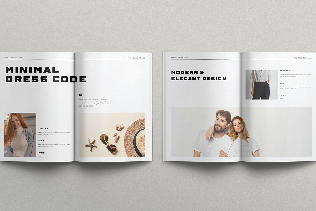 Minimal Look-Book Template, a Magazine Template by E-Type (Photo 5 of 7)