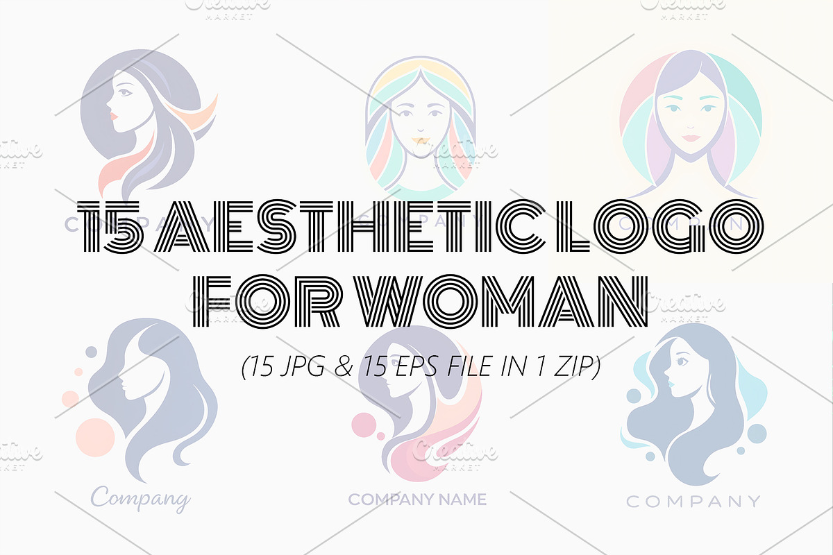 15 AESTHETIC WOMAN LOGO, a Branding & Logo Template by Darkness Years