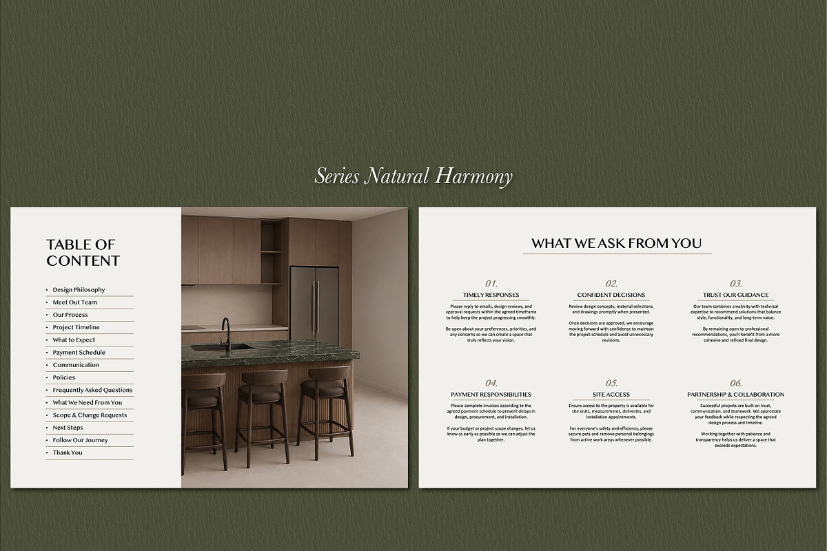 Interior Design Welcome Guide Clean, a Presentation Template by SKY CREATION (Photo 4 of 6)
