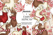 Alpaca Cliparts, an Illustration by Phantasia Design (Thumbnail 1 of 8)