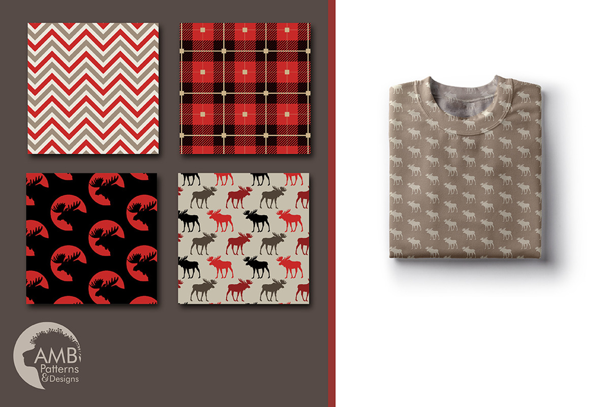 Lumberjack papers AMB-1871, a Pattern Graphic by AMBillustrations (Photo 4 of 5)