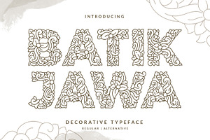 Batik Jawa Modern Decorative Font