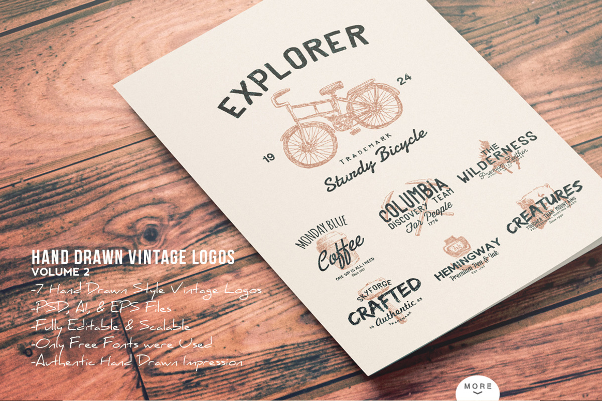 Hand Drawn Vintage Logos Bundle, a Branding & Logo Template by Yusof Mining (Photo 3 of 5)