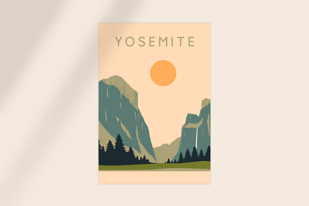 Yosemite Valley - Wall art, an Illustration by Zakazis (Photo 1 of 2)