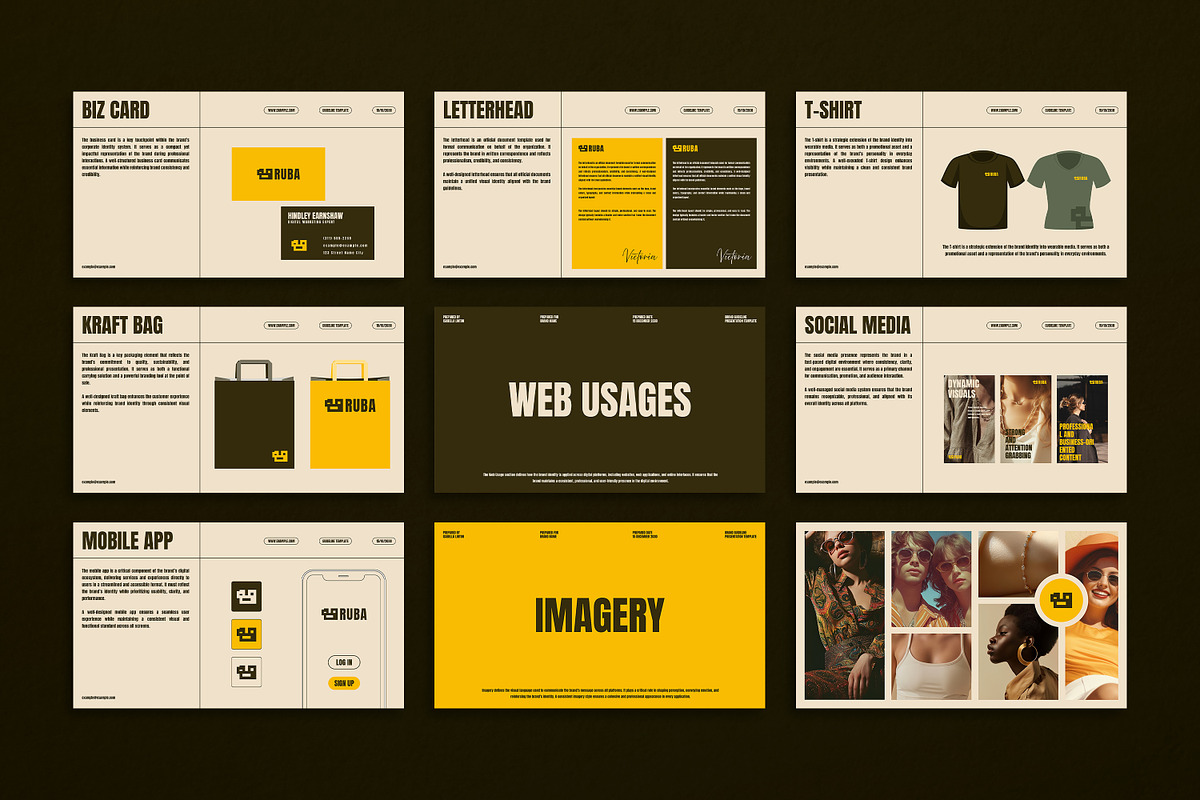 Ruba | Brand Guidelines Presentation, a Presentation Template by Artisan Vibes (Photo 9 of 11)
