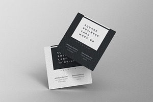 Square Business Card Mockup