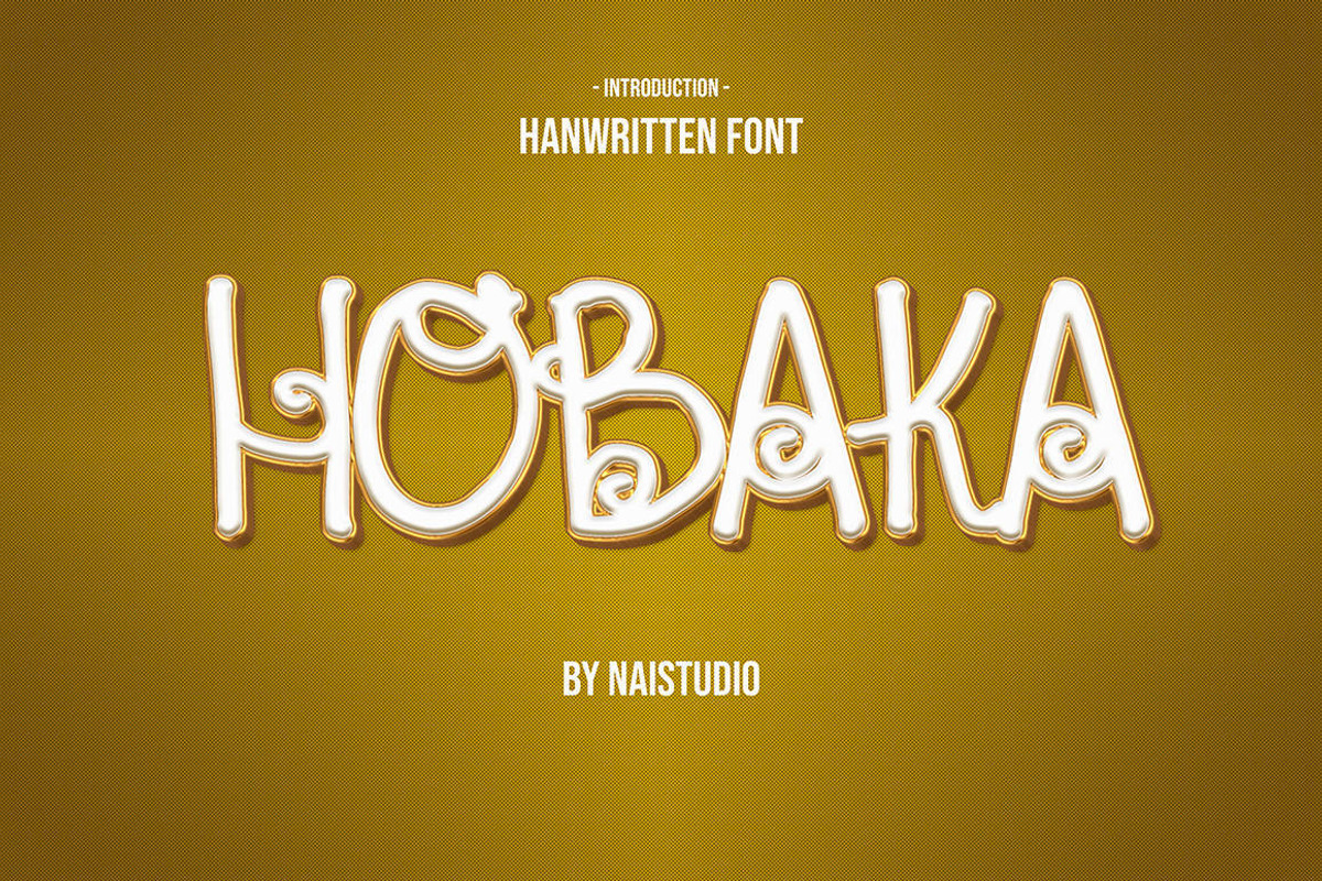 Hobaka - Creative Handwritten Font, a Script Font by Naistudio (Photo 1 of 7)