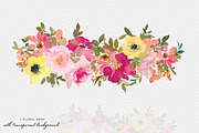 Watercolor Bright Flower Clipart Set, an Illustration by Patishop Art (Thumbnail 6 of 8)
