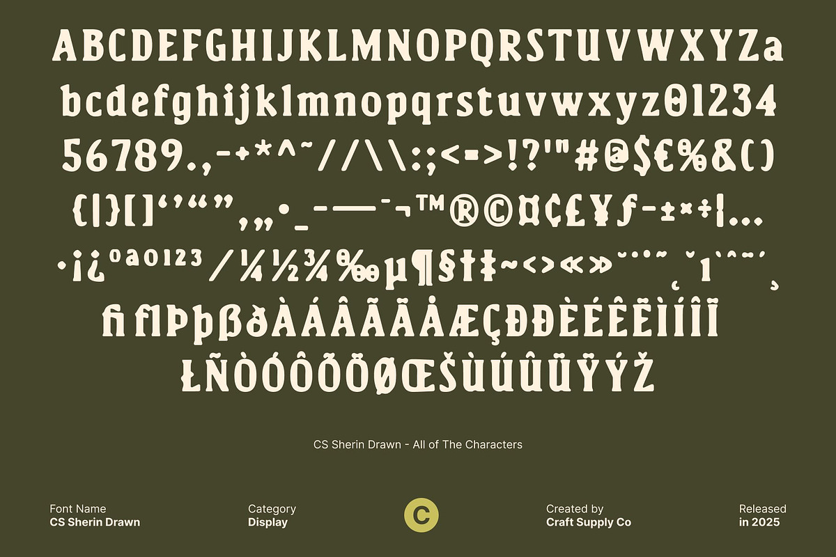 CS Sherin Drawn, a Serif Font by Craft Supply Co. (Photo 8 of 8)
