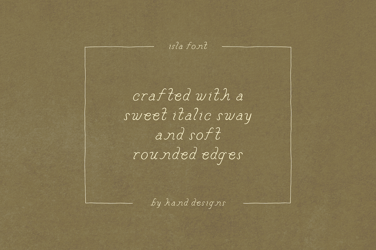 Isla Italic Font from By Hand, a Handwritten Font by By Hand Designs (Photo 8 of 8)
