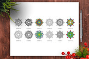 Mandala Vector Ornaments Bundle, a Decorative Illustration by pixaroma (Thumbnail 40 of 43)