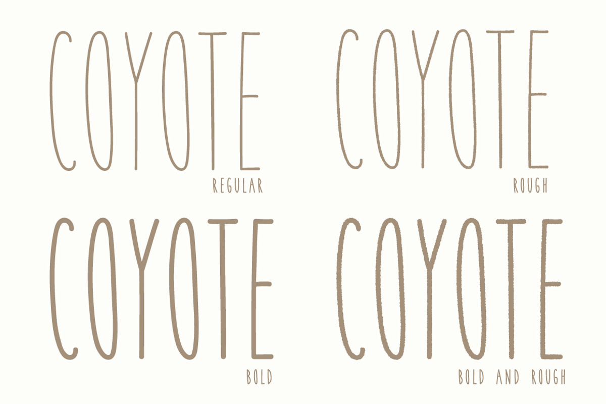 Coyote | A Playful Font, a Sans Serif Font by Josh O. (Photo 6 of 9)