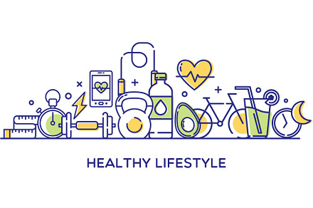 Healthy lifestyle Illustration