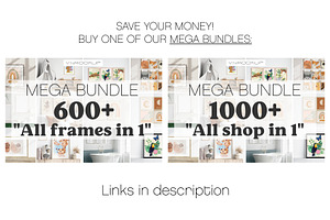 Gold Frames Bundle - 20 Mockups