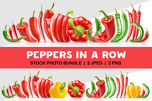 Peppers in a row