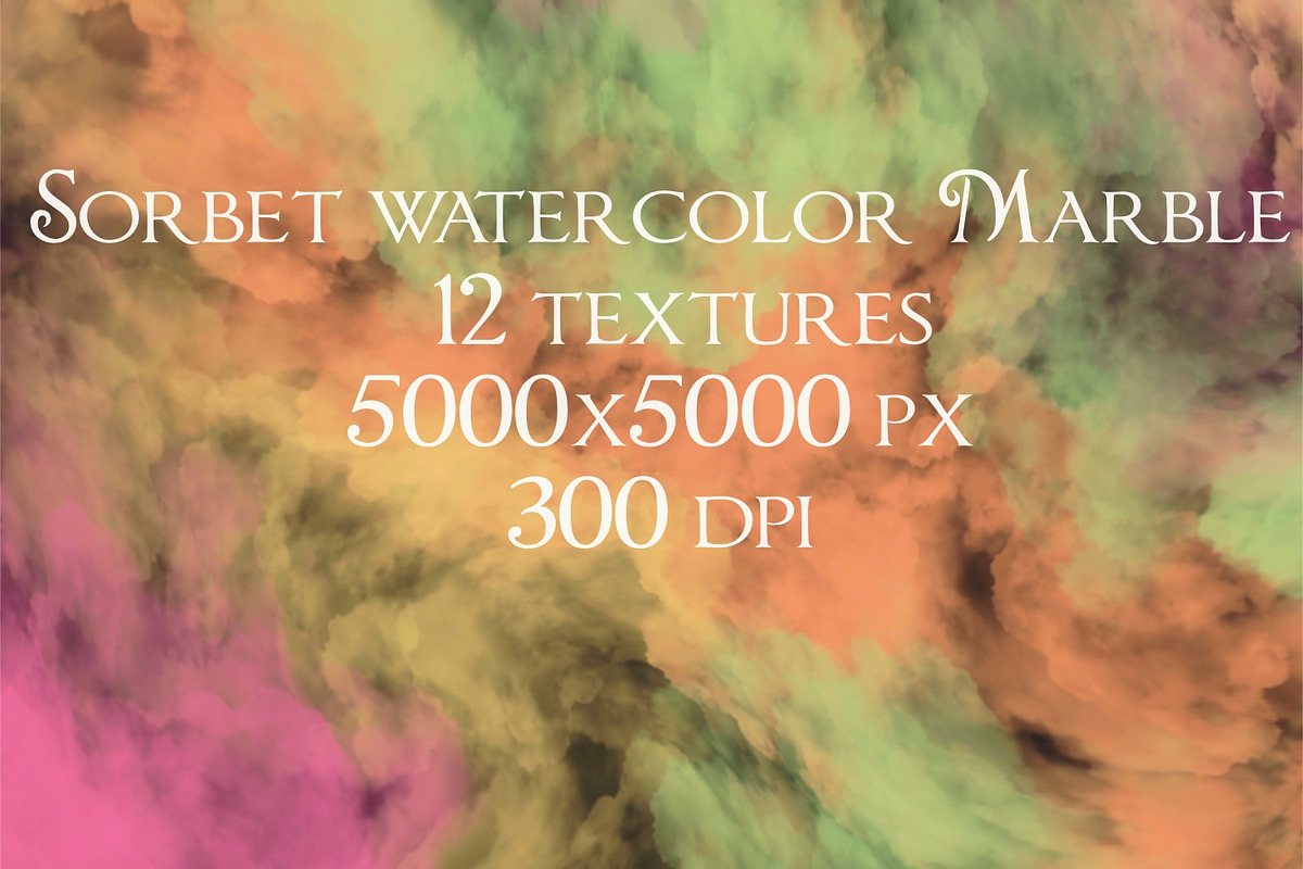 Sorbet Pastel Watercolor Textures, a Texture Graphic by Luna Y Mar (Photo 1 of 10)