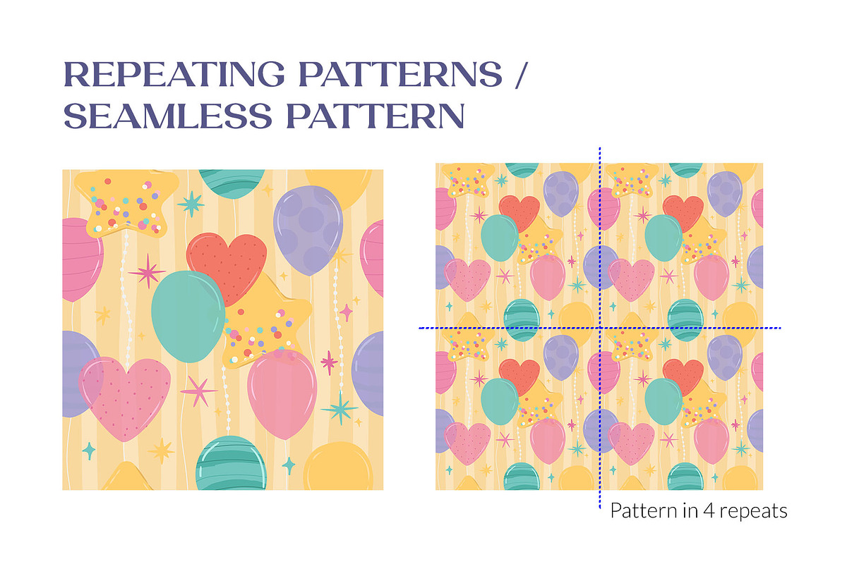 Colorful Fun Sweet Birthday Pattern, a Pattern Graphic by CreativeChristiana (Photo 3 of 9)