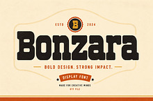 Bonzara – Bold Retro Display Font