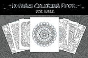 Mandala Pattern Coloring Bundle, an Illustration by Gfx_Store (Thumbnail 1 of 11)