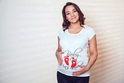 Pregnant Woman T-Shirt Mock-Up, a Shirt Mockup by Freeman Studio (Thumbnail 11 of 13)