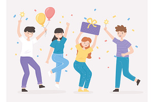 celebrating young people, a Person Illustration by studiogstock