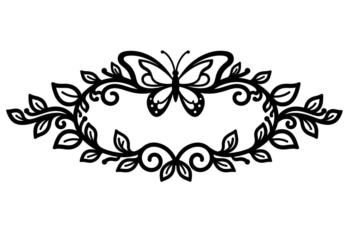 Butterfly Floral Vintage Frame Bundl, an Illustration by Creativeshirt (Photo 32 of 51)