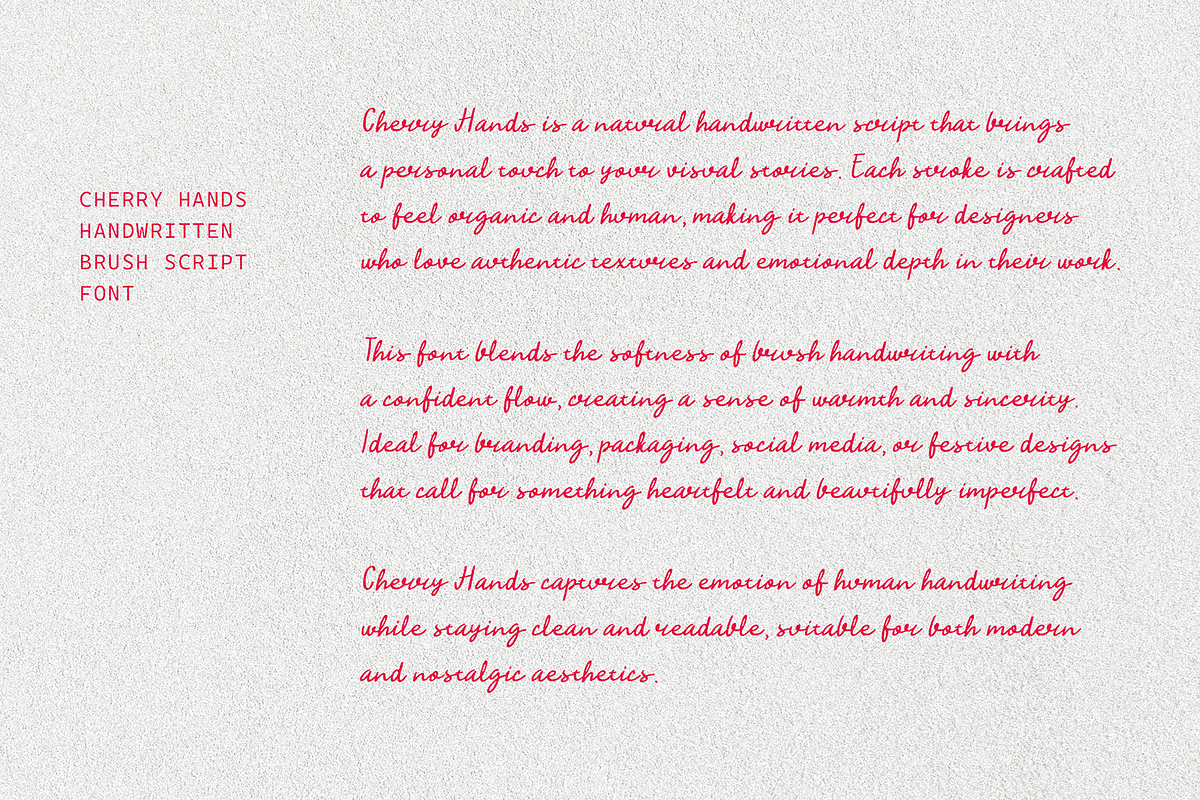 CherryHands- Retro Script Font, a Script Font by Typeparties (Photo 7 of 10)