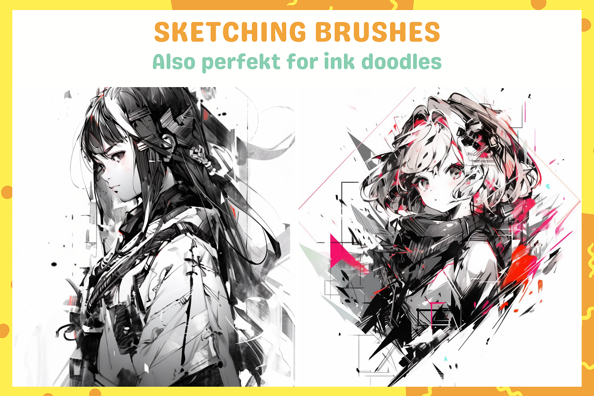 Procreate Anime Manga Sketching, a Brush Add-On by nikiartcorner (Photo 5 of 7)