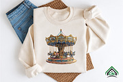 Watercolor Carousel Clipart Bundle, an Illustration by Craft Nest (Thumbnail 8 of 9)