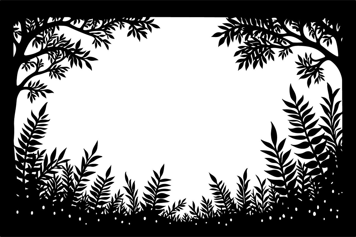 Black and white Frame Nature SVG Bun, an Object Graphic by jahid234 (Photo 5 of 7)