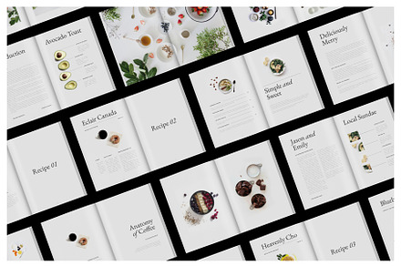 FOODIES Recipes Book Cookbook, a Magazine Template by Arif Tri Ananta