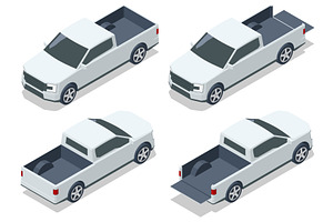 Modern off-road pickup truck car. 4, a Transportation Illustration by Golden Sikorka