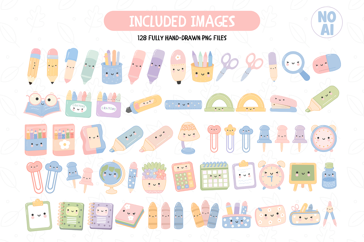 Pastel Back to School Clipart PNG, a Decorative Illustration by TatiMockup (Photo 2 of 5)
