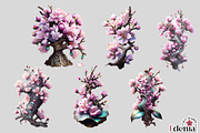 Cherry Blossom Sakura Flowers, a Seasonal Illustration by EdeniaArtStudio (Thumbnail 6 of 8)