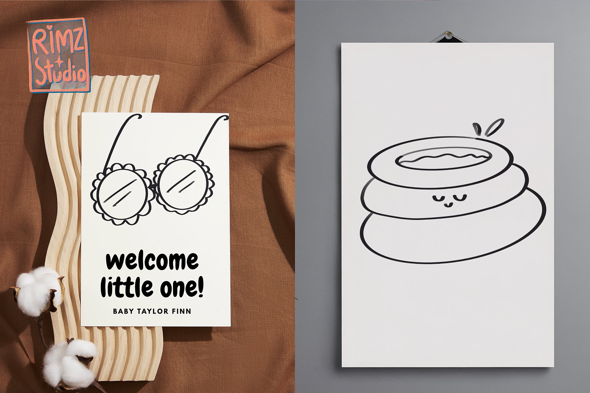 Hand drawn summer time elements, an Illustration by RimzStudio (Photo 5 of 10)