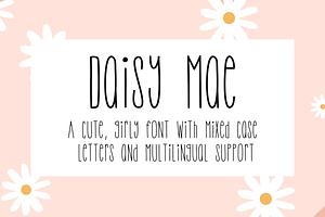 Daisy Mae | A cute, girly font