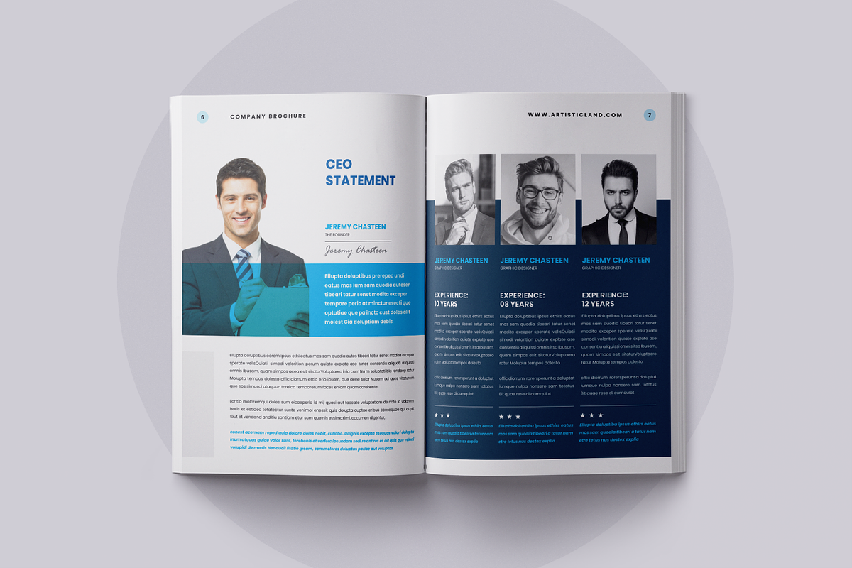 Brochure | Word, PPTX, InDesign, PSD, a Brochure Template by ArtisticLand (Photo 6 of 8)