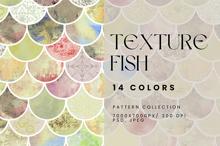 Texture Fish Pattern 14 colors