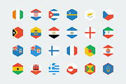 Hexagon world flags, an Icon by Xinh Studio (Thumbnail 3 of 5)