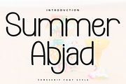 Summer Abjad, a Sans Serif Font by InermediaSTUDIO (Thumbnail 1 of 8)