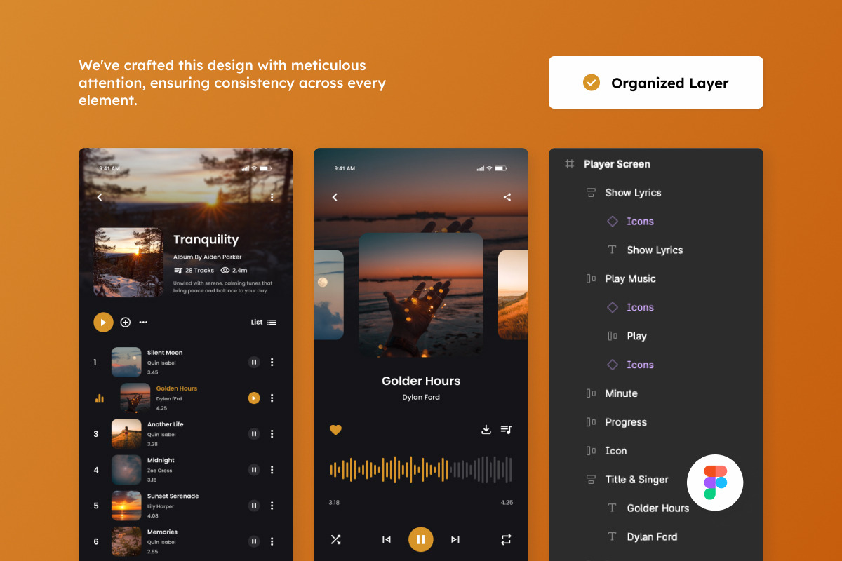 Musicly - Music Streaming Mobile App, an App Template by trabaskriya (Photo 2 of 5)