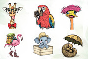 Quirky Safari Animals Clipart, an Illustration by CreationArt (Thumbnail 6 of 6)