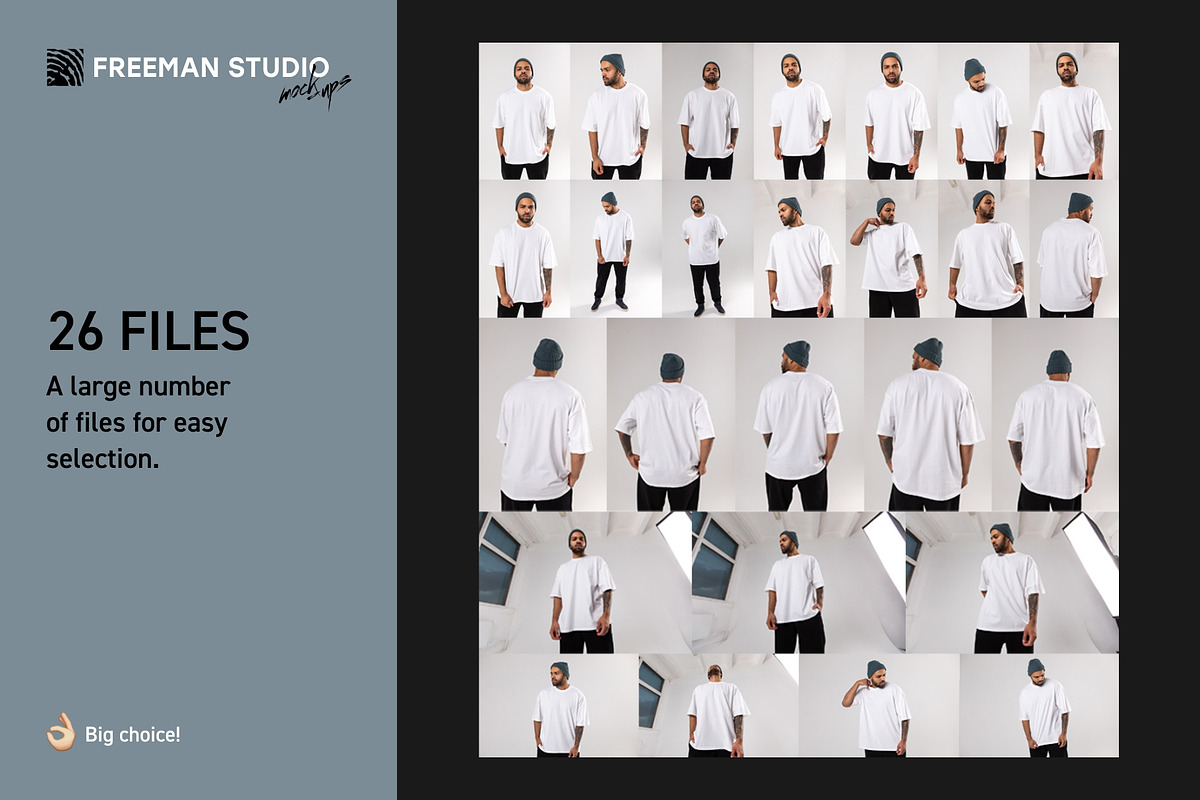T-Shirt Mock-Up Set, a Shirt Mockup by Freeman Studio (Photo 2 of 22)