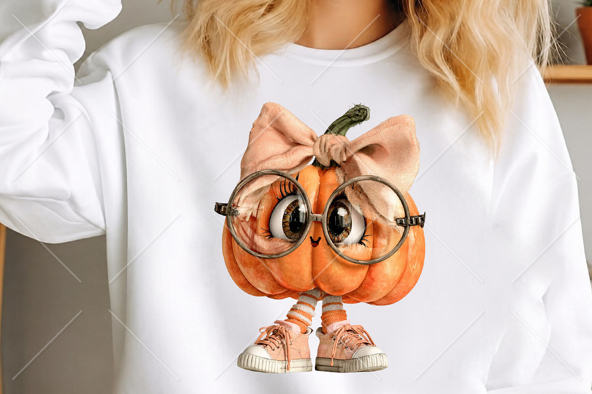 Whimsical Pumpkin With Legs Clipart, a Seasonal Illustration by Canvas Craft (Photo 5 of 10)