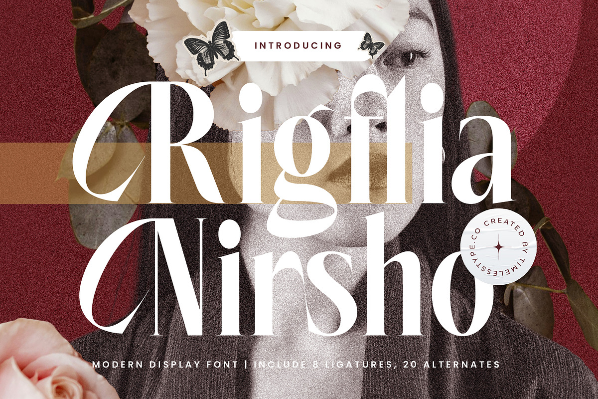 Rigflia Nirsho Modern Serif Font, a Serif Font by timelesstype.co (Photo 1 of 20)
