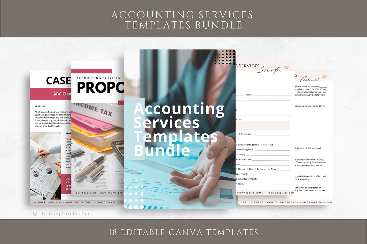Accounting Services Templates Bundle, a Marketing Template by BizTemplateForYou (Photo 2 of 6)