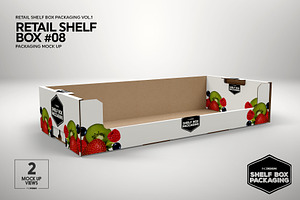 Retail Shelf Box 08 Packaging Mockup