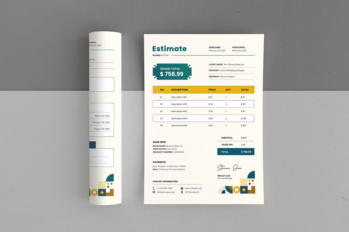 Project Brief, Letterhead & Invoice, a Stationery Template by Creativity-Design (Photo 3 of 5)