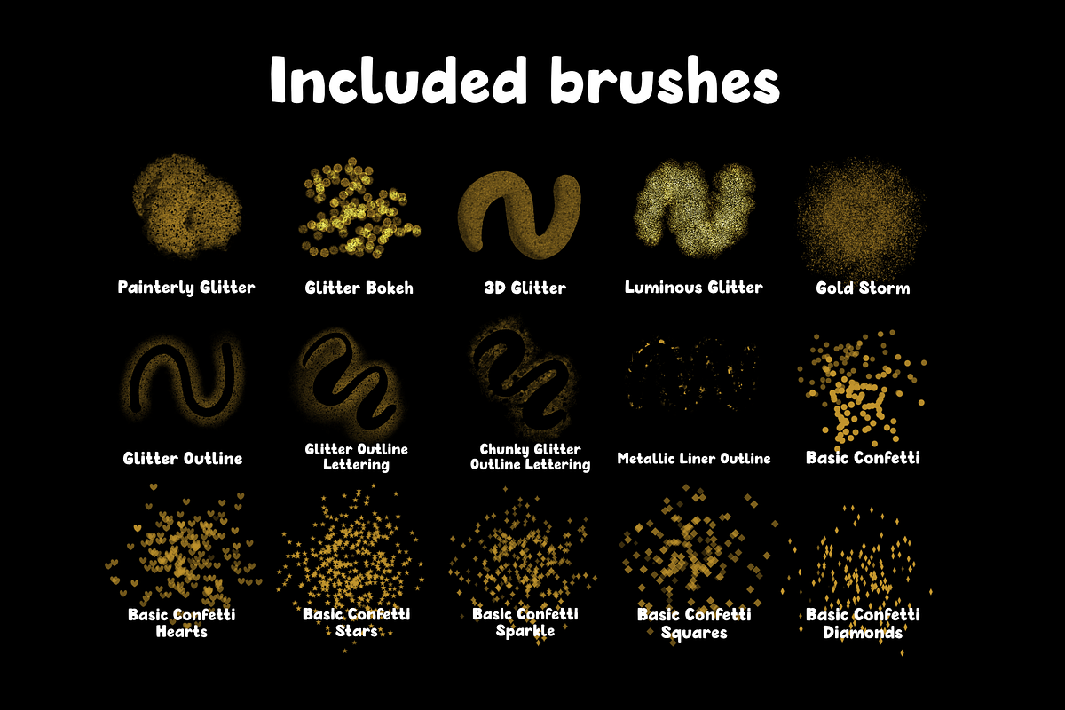 Glitter & Sparkle 2.0 for Procreate, a Brush Add-On by Design av MAD (Photo 4 of 10)
